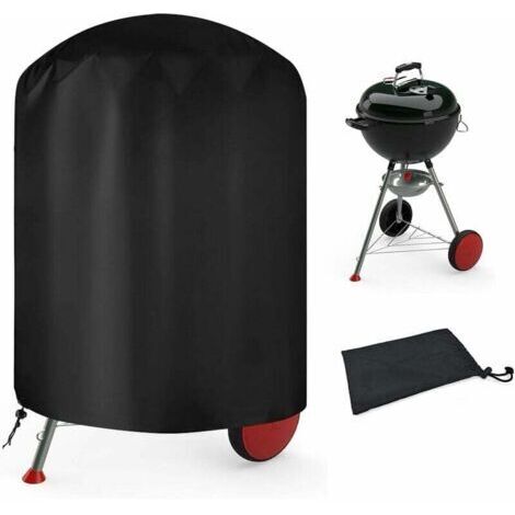 Housse Barbecue Exterieur Rond,Housse Barbecue Bâche de Protection BBQ,210D Oxford Bache Barbecue Exterieur Protection 70x 70 cm (1/4)