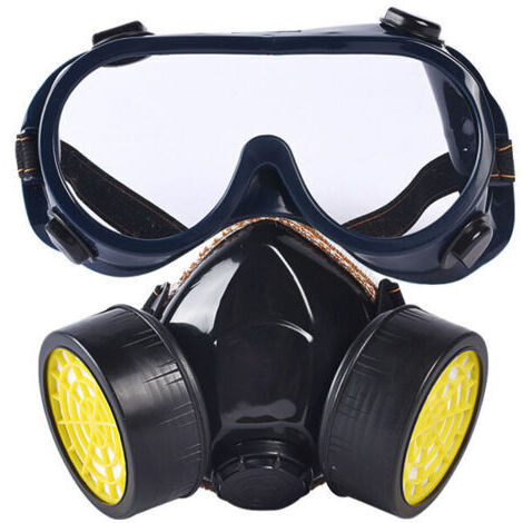 Masque de protection,Masque Respiratoire Réutilisable, Triomphe Protection Masque à Double Filtration Contre Vapeur Toxique, Anti Poussière Anti Gaz Masque Chimique pour Peinture Travaux Bric (1/4)