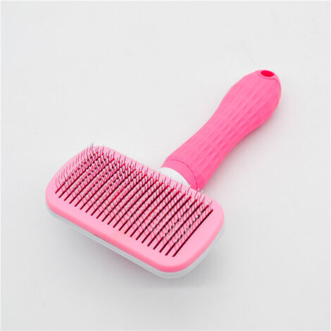 Brosse pour chiens et chats, brosse autonettoyante pour éliminer les poils morts, élimine efficacement jusqu'à 95 % des poils morts et du duvet, convient aux chiens et chats à poils courts et longs (1/5)