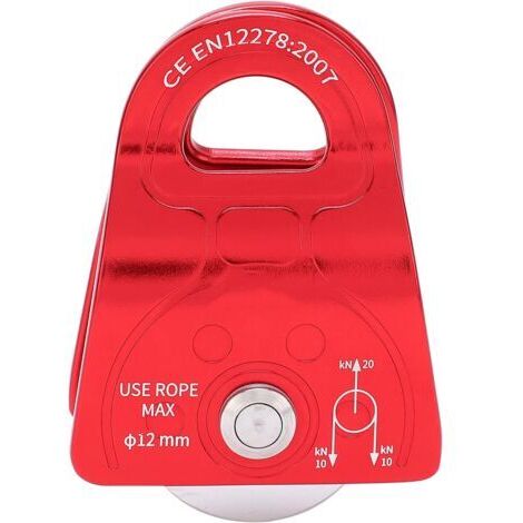 Poulie d'escalade extérieure, petite poulie simple avec plaque latérale, poulie antidérapante en aluminium de qualité aéronautique pour équipements sportifs (1/5)