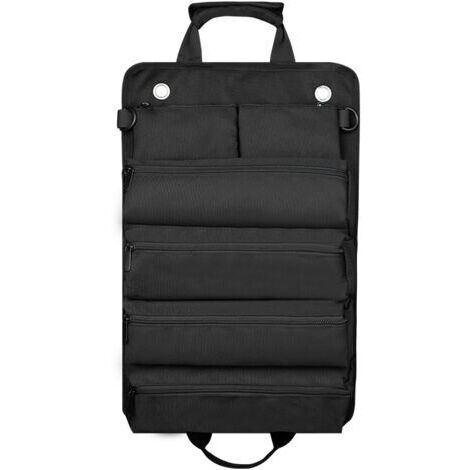 Kit d'électricien en rouleau, sac d'électricien, sac de rangement, sac suspendu, kit de fixation pour voiture, noir (1/5)