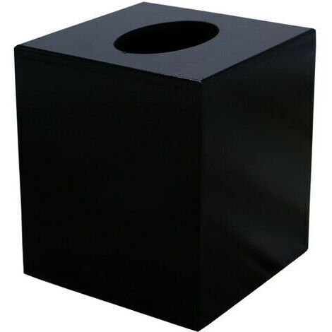 Boîte de rangement carrée en acrylique avec couvercle magnétique pour restaurant, salle de bain, chambre, voiture, bureau - Noir mat (1/5)