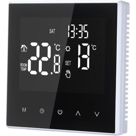 Thermostat de chauffage au sol 16a, régulateur de température numérique, cycle hebdomadaire programmable, chauffage électrique - Thermostat d'ambiance pour la maison, l'école, le bureau (1/5)