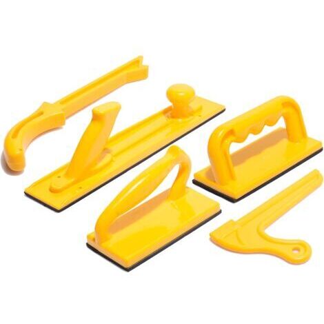 Ensemble de 5 poussoirs et barres de sécurité de qualité supérieure, de couleur orange vif - Outils de travail du bois essentiels pour tables de défonceuse, dégauchisseuses et scies à ruban (1/5)