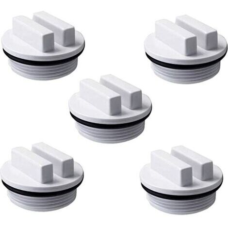 Lot de 5 bouchons d'hiver pour piscine, bouchons de retour d'eau filetés de 1/2" avec joint torique pour tuyaux de piscine et spas (1/5)