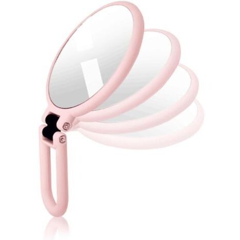 Miroir de voyage grossissant 15x avec poignée, miroir grossissant, poignée pivotante réglable, pliable double face, miroir de maquillage pour femmes, pour table de voyage ou bureau. (1/5)