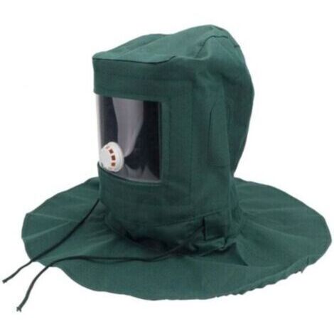 [JAMAIS UTILISÉ]Capots de sablage Masque de sable Capots de sable Masque de sablage avec trous de ventilation Capuchon de capot de sable Antirouille Équipement de sablage Masque de sablage Casque Équi (1/4)