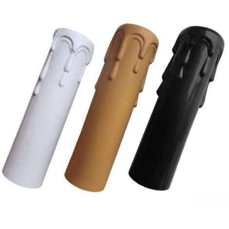 Lot de 9 embouts en plastique pour bougies suspendues – Blanc, Jaune et Noir – Compatible lustres et luminaires