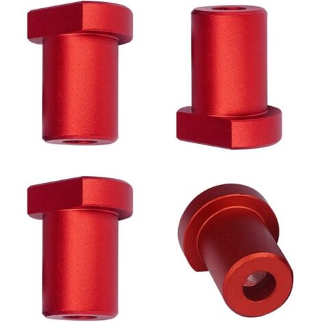 Serre-joint de table pour établi bois – 4 pièces en acier inoxydable avec butées, compatibles trous de chiens, couleur rouge (1/5)