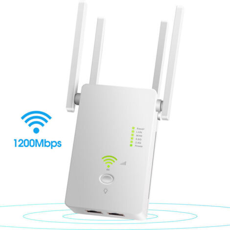 Amplificateur WiFi double bande 1200 Mbps avec port Ethernet – Répéteur pour maison et appartement, couverture 245 m², jusqu’à 25 appareils (1/5)