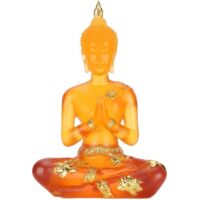 UlisemStatue Bouddha Méditation Sculpture Artisanat, Intérieur Thaïlandais Assis Bouddha Sculpture Feng Shui Décoration De Bureau, pour Bureau Maison Bureau Ornement Cadeau