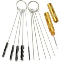 Lot de 11 autocollants de couleur pour aérographe, accessoires pour aérographe, kit d'outils de nettoyage pour aérographe, comprend 1 aiguille de lavage, 5 brosses de nettoyage