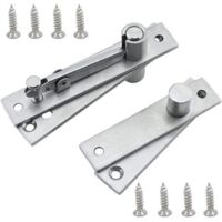 Charnière de porte, charnières à pivot invisible pivotantes à 360°, charnière à pivot invisible, charnière à pivot pour porte en bois, acier inoxydable pour armoires, penderies, etc.