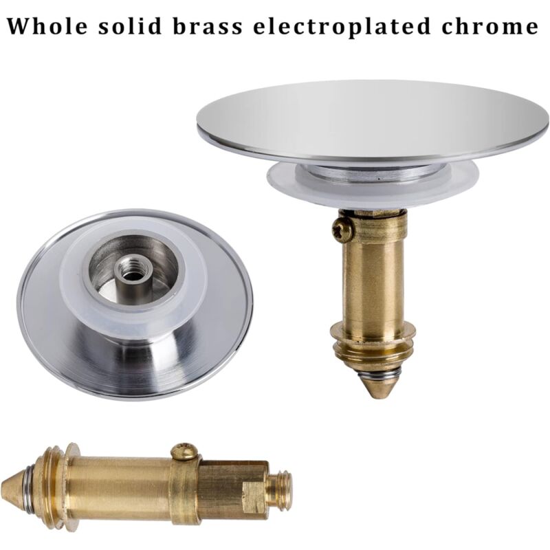 Bouchon De Vidange à Ressort Pour évier De Cuisine - En Cuivre, étanche - Filetage 16mm à 25mm - Remplacement Lavabo