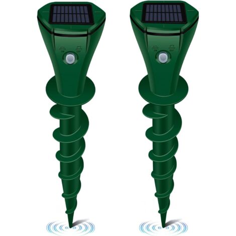 Répulsif ultrasonique pour taupes solaire, 3 modes, étanchéité IP65. Éloigne taupes, campagnols, spermophiles, serpents, marmottes. Pour pelouse/jardin/ferme, 5000 pi² de couverture. YMYNY (1/4)