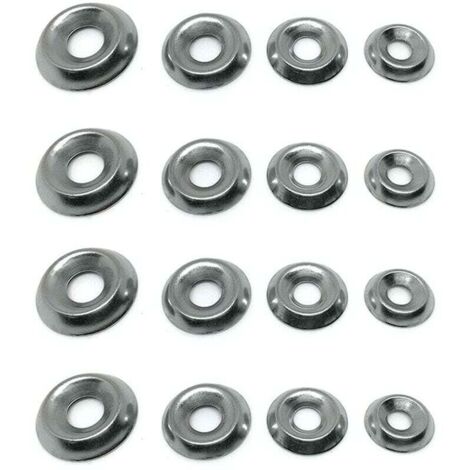 YMYNY Rondelles Metal 200 Pièce Rondelles à Tête Fraisée Rondelle Inox m3 m4 m5 m6 Rondelles de Rosace Vis Rondelles à Tête Fraisée en Acier Inoxydable pour Vis à Tête Bombée et à Tête Fraisée (1/4)