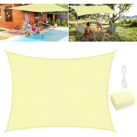 YMYNY Voile d'ombrage, Voile d'ombrage Jardin, Voile d'ombrage Terrasse, Toile Solaire Voile, 90% Résistant Aux UV, Respirant, Haute Densité HDPE, pour Terrasse/Jardin (2X2M) (1/5)