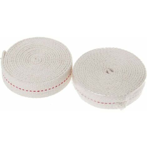 YMYNY 2 Mètres Coton Mèche de Lampe, Mèches de Rechange Lanterne Mèches Pour Brûleurs Lampes à Huile ( Blanc )-Lot de 2 (1/4)