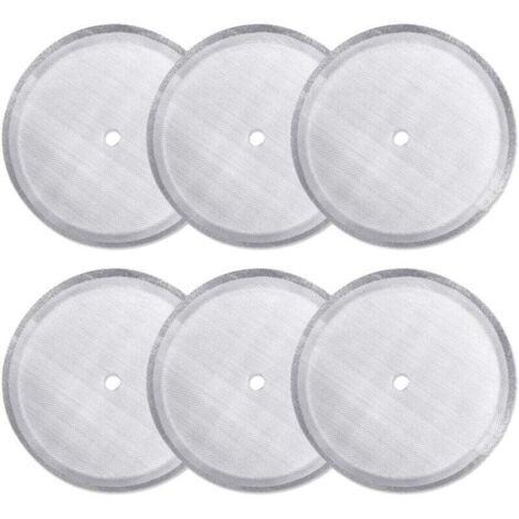 Lot De 5 Filtres Maille Acier Inox Pour Presse Française – Diam. 6,5 Cm – 150 Mailles Ultra-Fines