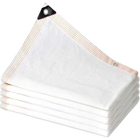 YMYNY Taux D'Ombrage De 85 % - 95 % Filet Anti Chaleur, Filet Anti Feuille Piscine Filets D'Ombrage avec Oeillets, pour Jardin De Balcon De Garage De Ferme. (Blanc 12-Pin / 3m 5m / 9.8ft 16.4ft) (1/5)
