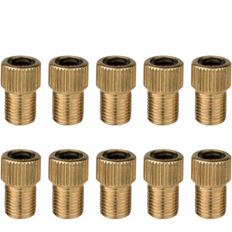 YMYNY 10pcs Adaptateur Valve - Presta Schrader Valve Adaptateur de vélo - avec Bague d'étanchéité (1/4)