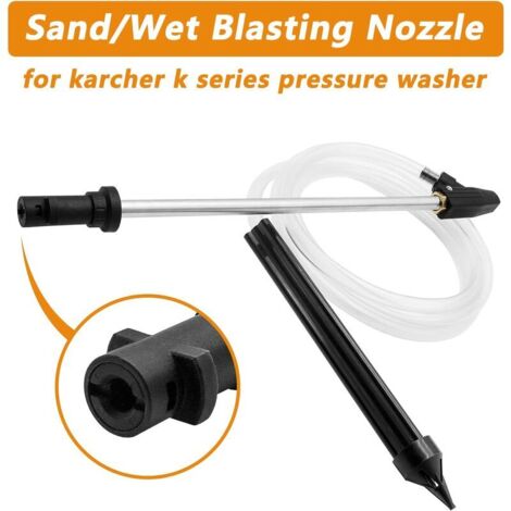 Kit De Sablage Pour Nettoyeur Haute Pression - Tube Sablage Humide Avec Adaptateur Laiton Kranzle M22 Mâle, Idéal Pour Enlever Rouille Et Peinture