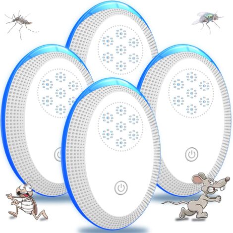 Anti Moustique Ultrason Prise, Ultrason Souris Mouche 4 Paquets, Appareil Repulsif Souris Efficace (1/4)