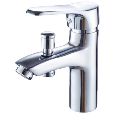 YMYNY Robinet de douche à trou unique, robinet chaud et froid à double usage en alliage (1/5)