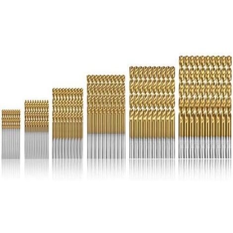 60 Pcs Forets hélicoïdaux, Forets HSS titanium Micro Drill Forets Bits métrique HSS haute en acier 1/1.5/2/2.5/3/3.5mm (1/5)
