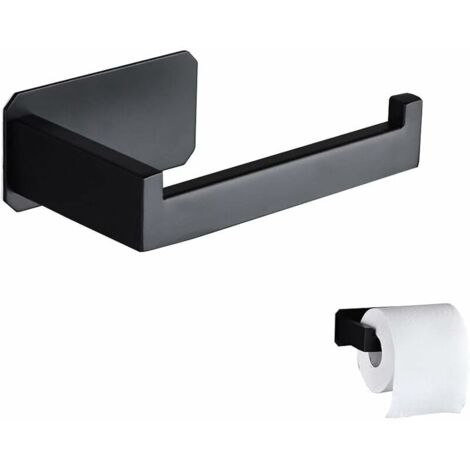 Devidoir Papier Toilette Acier Inoxydable Derouleur Papier Toilette Mural Original Sans Percage Noir Porte Papier Toilette Adhesif 3M Pour Decoration Salle de Bain WC Accessoire Cuisine (1/5)