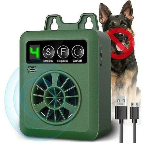 YMYNY Dispositif anti-aboiements ultrasonique pour chien, dispositif d'extérieur sûr et silencieux pour aboiements de chien