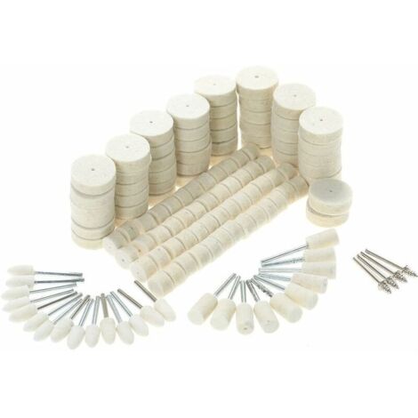 YMYNY 129 pièces outils de polissage de meule en feutre de laine accessoires de polissage de surface métallique pour outil rotatif Dremel (1/5)