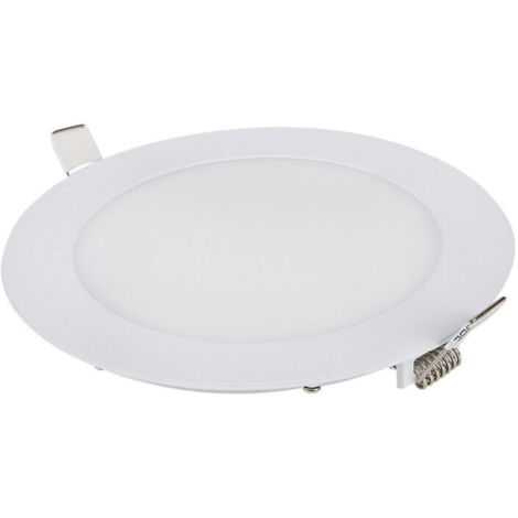 Lot de 1 Spot Led Encastrable Dimmable, 9W 6000K Blanc Naturel, IP65 Plafonnier Led Salle de Bain, Spot Led Extra Plat 35mm, Diamètre du Trou Φ130-135mm, AC 230V Éclairage de Plafond Pour le Salo