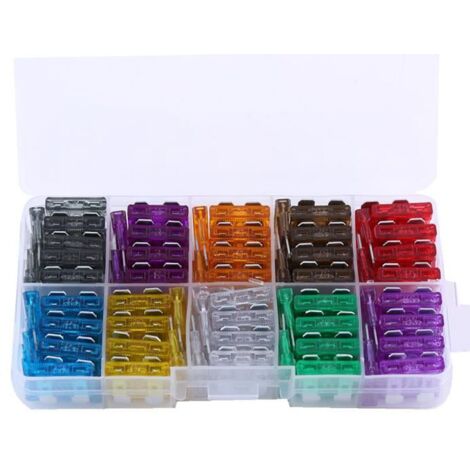 YMYNY Kit de fusibles à lame standard 2A-35A 100P/Box pour voiture et moto (1/5)