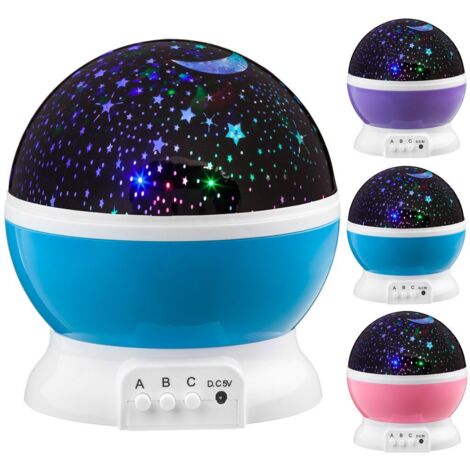 LED Starlight, 360° Starlight Projector Stars sleep aid baby veilleuse pour enfants - bleu (1/4)