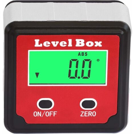 YMYNY Inclinomètre d'angle numérique LCD étanche Boîte d'angle Boîte de biseau Boîte de nivellement Boîte d'angle Aimants intégrés 1 batterie incluse (1/3)