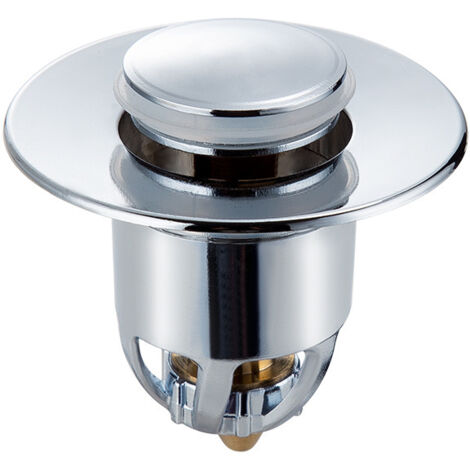 YMYNY Bonde de lavabo escamotable, bouchon d'évier universel, filtre de vidange escamotable anti-blocage en cuivre en acier inoxydable avec filtre de bouchon de vidange de cuisine et de salle de bain (1/5)