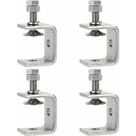 [JAMAIS UTILISÉ]Lot de 4 pinces en C robustes en acier inoxydable de 0 à 25 mm, pinces de fixation pour le travail du bois, pinces Tiger avec mâchoires larges pour le bricolage, le travail du bois, le (1/5)