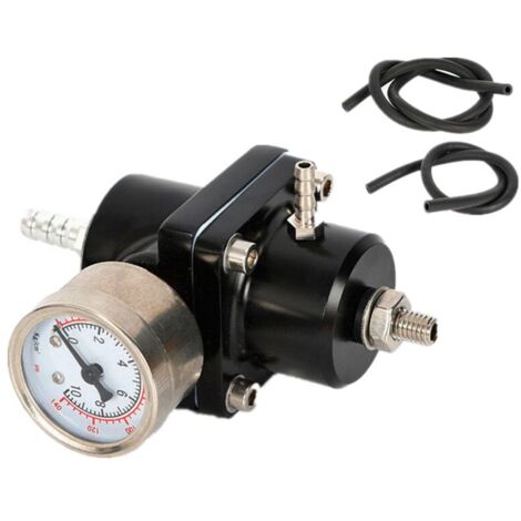 [JAMAIS UTILISÉ]Régulateur de pression de carburant réglable avec manomètre, régulateur de pression de carburant universel 0-140 PSI