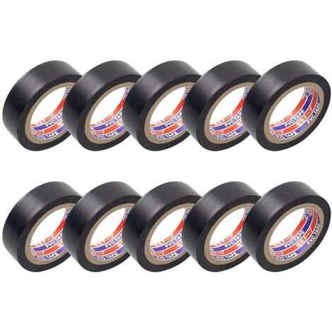 [JAMAIS UTILISÉ]Ruban isolant électrique, 10 pièces, noir, pour le cerclage et la fixation de câbles électriques jusqu'aux rouleaux, isolation thermique en PVC pour la réparation de voitures, vélos, b (1/5)