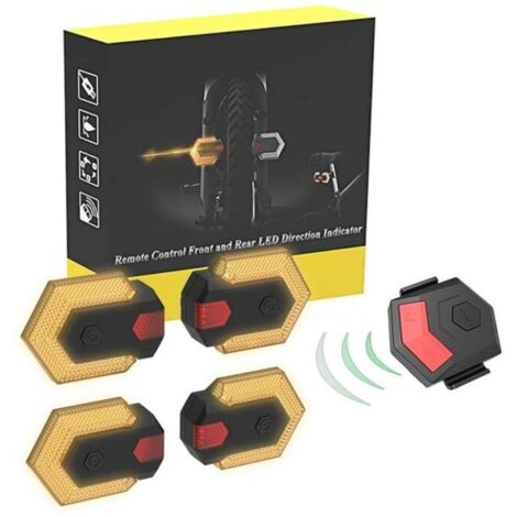 [JAMAIS UTILISÉ]1 jeu de clignotants avant et arrière pour vélo avec télécommande sans fil (noir) –
