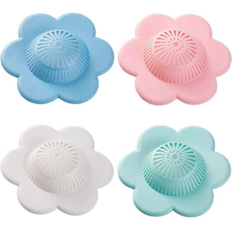 [JAMAIS UTILISÉ]Accessoires d'évier en forme de fleur pour évier de cuisine, filtre de vidange, drain de sol de salle de bain, lot de 4 (1/5)