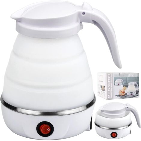 Bouilloire Pliable 0,6L En Silicone 750W,Acier Inoxydable,Design Compact Pour Camping,Voyage