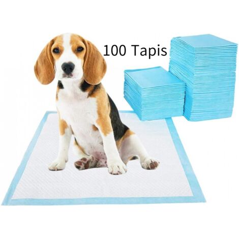 AIPERQ Lot de 100 Tapis Educateurs pour Chiens, 33 x 45 cm Couches Tapis de Dressage jetables pour Chiot,Super absorbants,Anti-odeurs, (1/5)