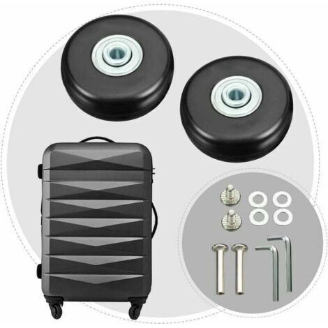 2 pcs Réparation bagages accessoires roulettes Roues universelles en PVC-BOB - C