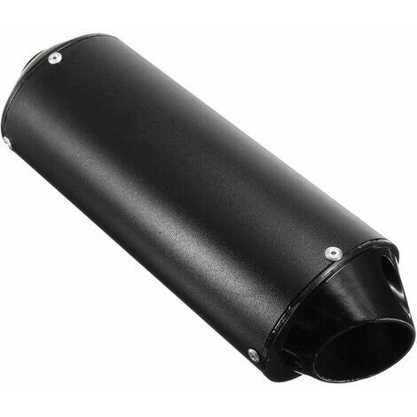 Tuyau d'échappement de silencieux en aluminium ID 28mm pour 90cc 110cc 125cc 150cc 4 temps noir (noir, 1x) (1/5)