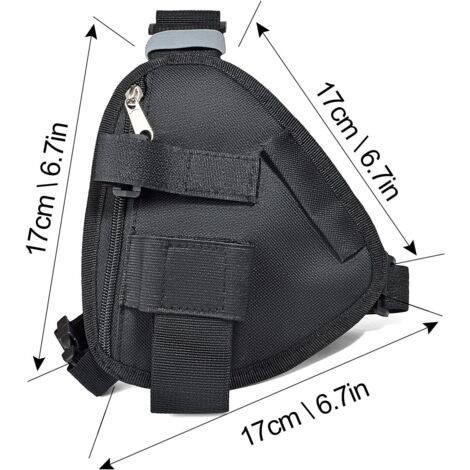 Sac Poitrine Pour Talkie-walkie - Harnais Noir Réglable - Poche Zip - Idéal Chantier, Rando, Sécurité