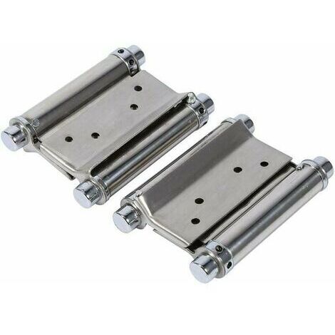 Pcs Charnières de Porte 3ih Charnieres De Double Action Ressort Charnières De Porte en Acier Inoxydable pour Portes d'interieures Bar Cafe (1/5)