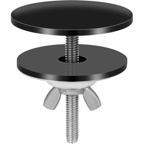 Aiperq – Couvercle trou robinet 5,08 cm – Acier inoxydable noir mat – Joint en caoutchouc pour étanchéité – Remplacement facile pour évier