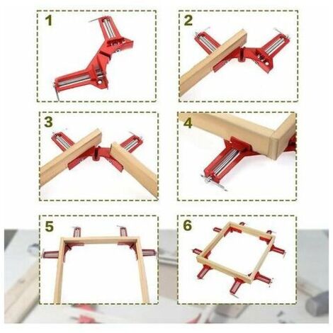 Serre-Joint D'Angle 90° Réglable - Pour Assemblage Meubles, Cadres, Soudure - Libération Rapide | Pince De Menuiserie Robuste